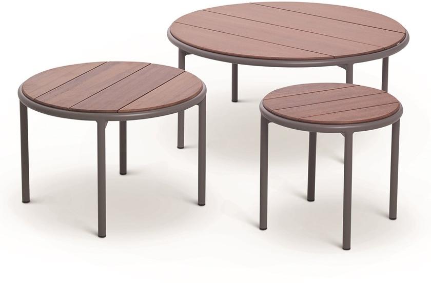 Bivaq Низкий круглый журнальный столик из стали и дерева Teja sun-id-1494140 - Вид №3