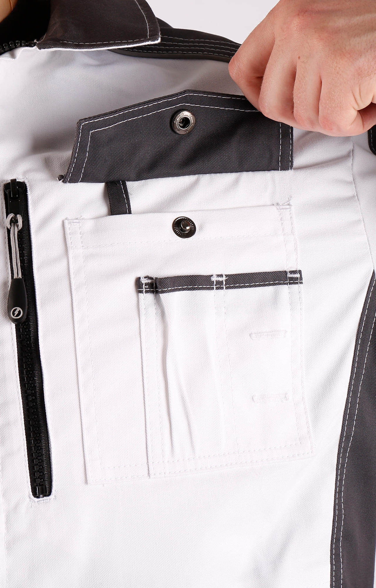 4974834 Костюм  NEW белый графит STATUS  Летняя спецодежда  размер 64-66/182-188  - Вид №14