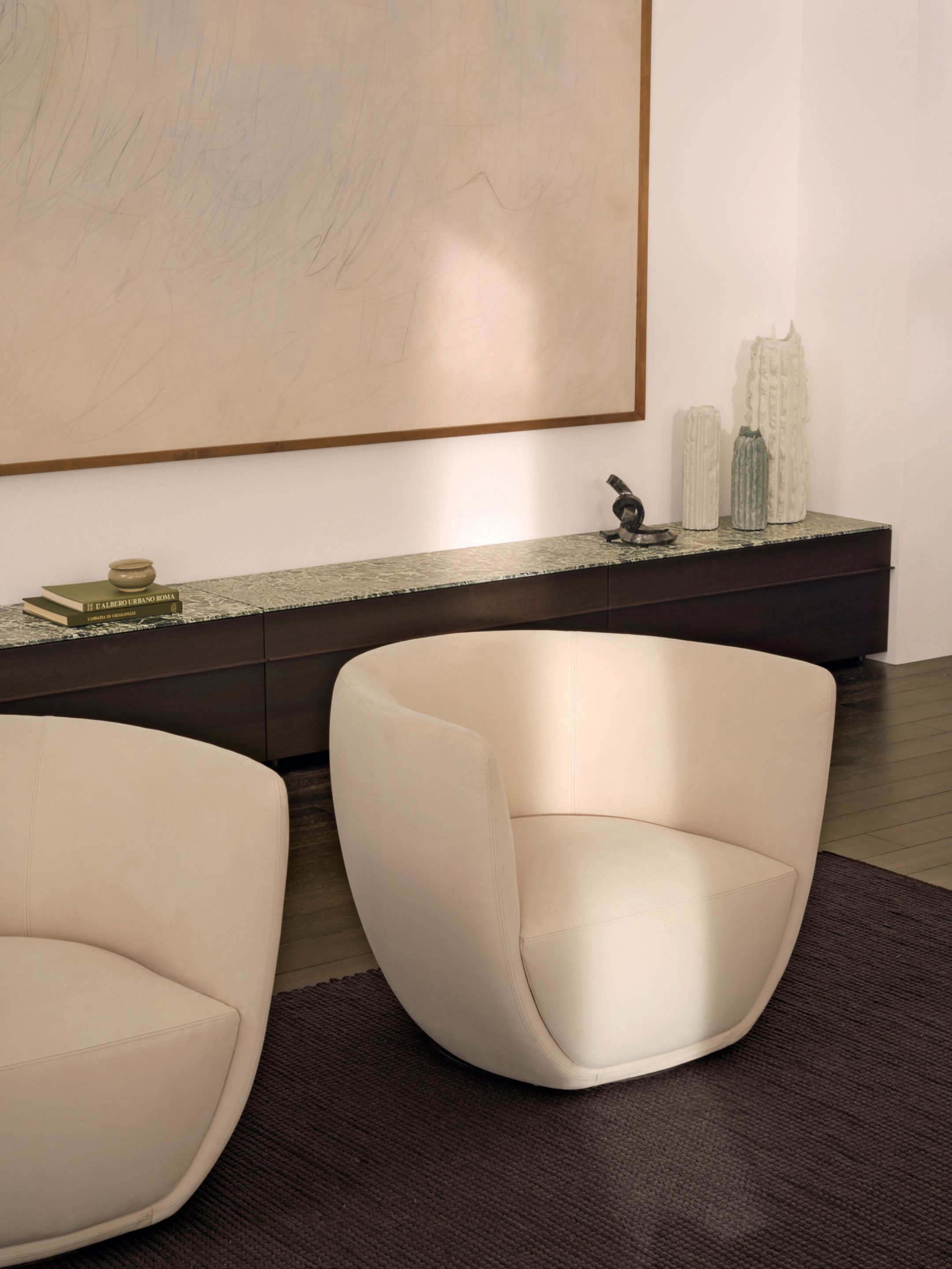 Кожаное кресло с подлокотниками DE PADOVA Softnoons ARCH-00112896 - Вид №1