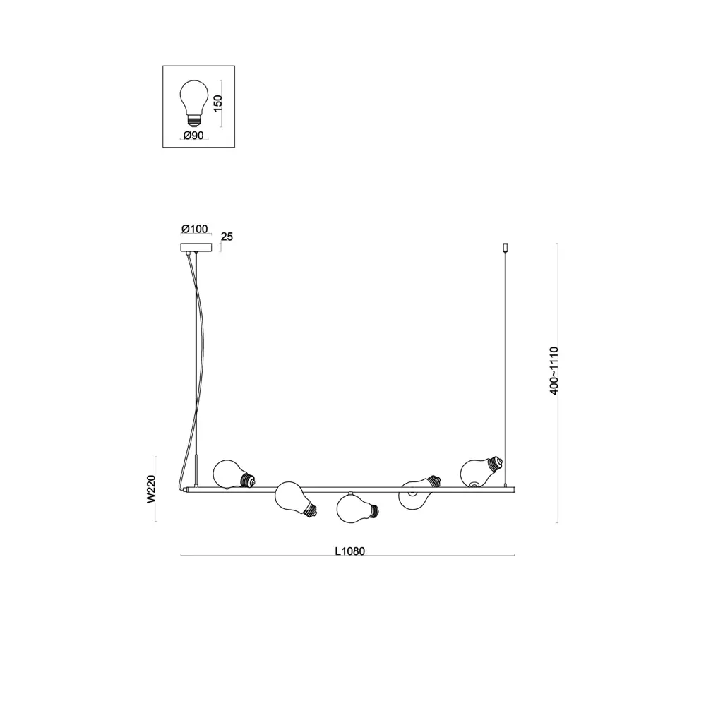 Люстра подвесная Evidence Freya 5-рожковая, черная 89389960 STLM-1563858 - Вид №11