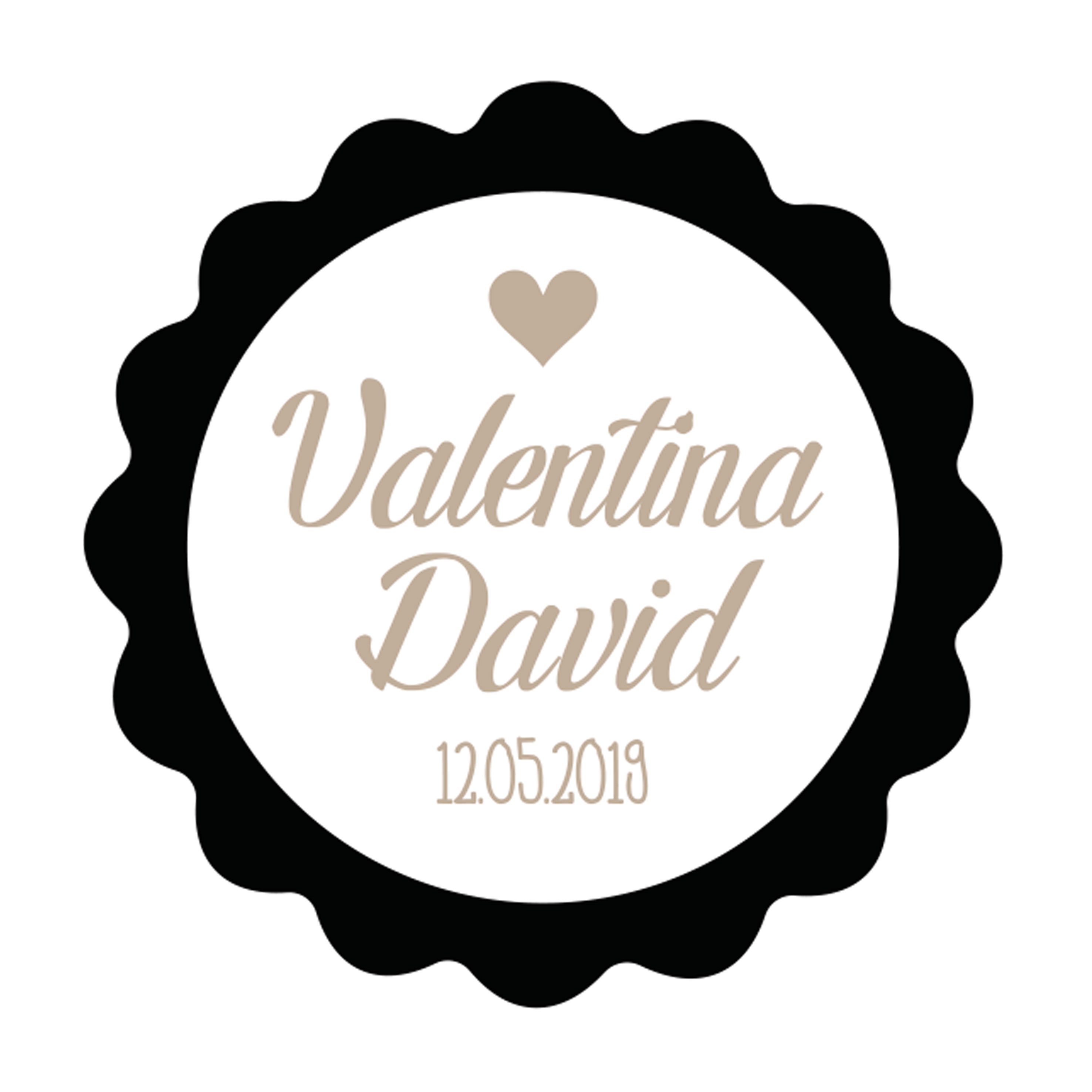 X639.07 PERS. 120 Романтические стикеры с черной волной Dekoraniaevents Bodas 