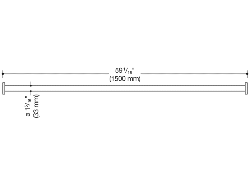 801.34US420 карниз для штор (США) HEWI USA Produkte  - Вид №1
