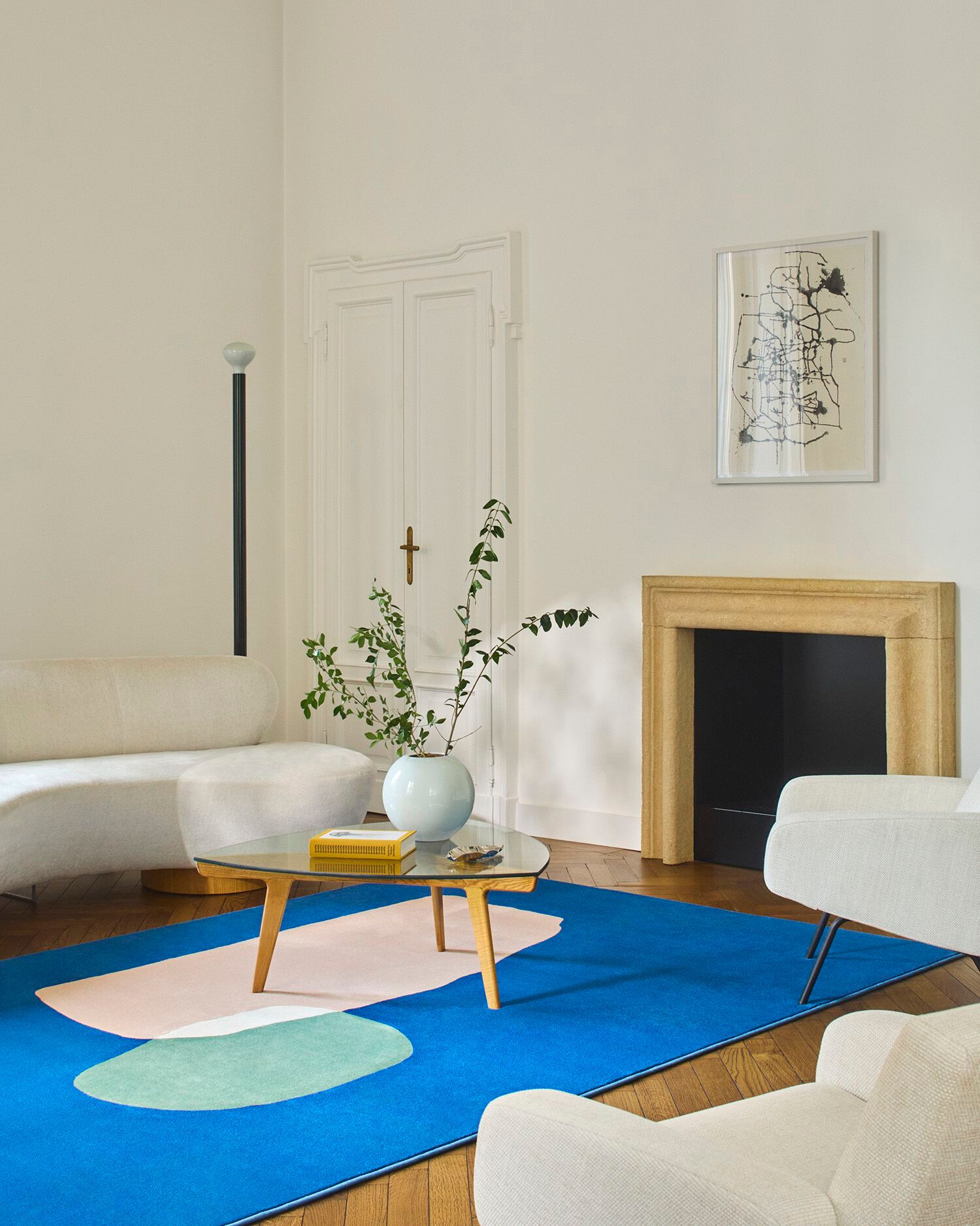 Ковер ручной работы с геометрическим рисунком Besana Moquette PRISM ARCH-00109650 - Вид №1