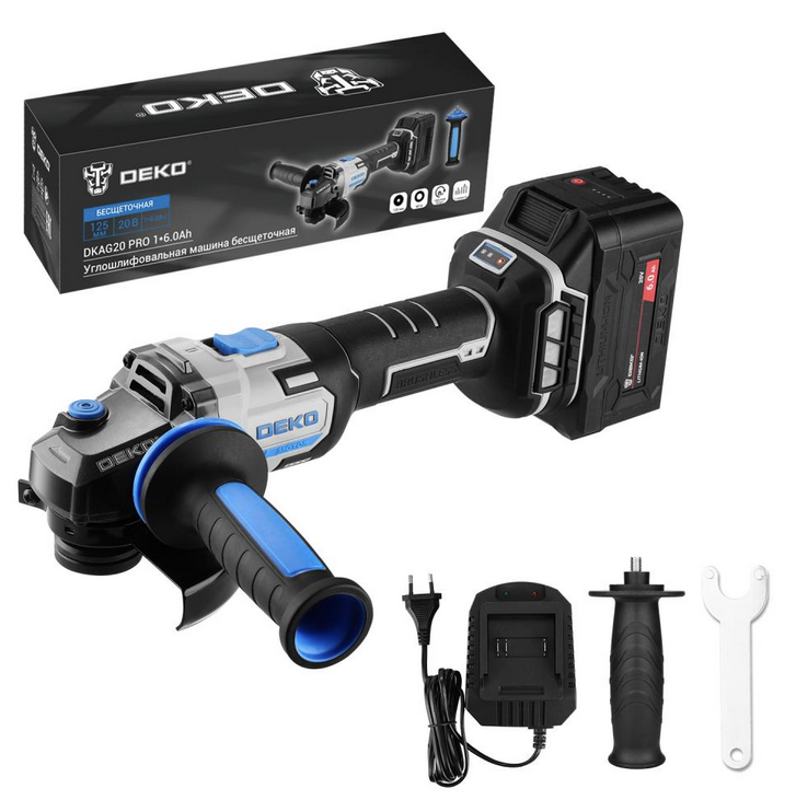 Углошлифовальная машина (УШМ) DEKO DKAG20 PRO UNV 20V 5601700 STDN-0110946