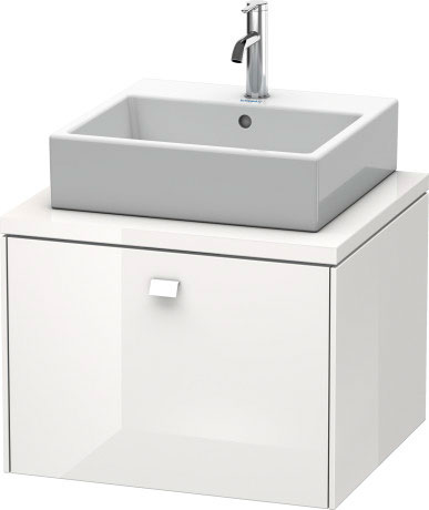 BR511002222 Тумбочка для консоли Brioso #BR5110 620 x 550 мм Белый глянцевый декор Duravit - Вид №2