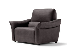 Кожаное кресло с подлокотниками