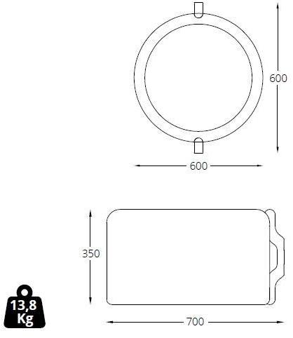 BlackCork Круглый пуф из пробки Omega sun-id-1493845 - Вид №6