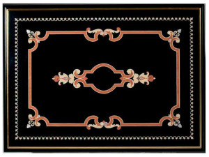 Лакированный журнальный столик с ящиком