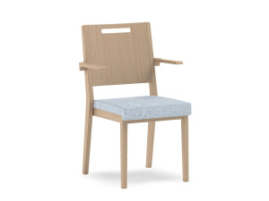 Штабелируемый тканевый стул с подлокотниками