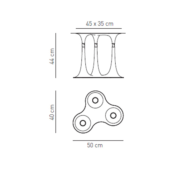 Потолочный светильник PL NAFIR 3 Bronze/White от Axo Light PLNAFIR3BRBCGU1 AXO LIGHT ДИЗАЙНЕРСКИЕ 244208 Белый;золото  - Вид №3