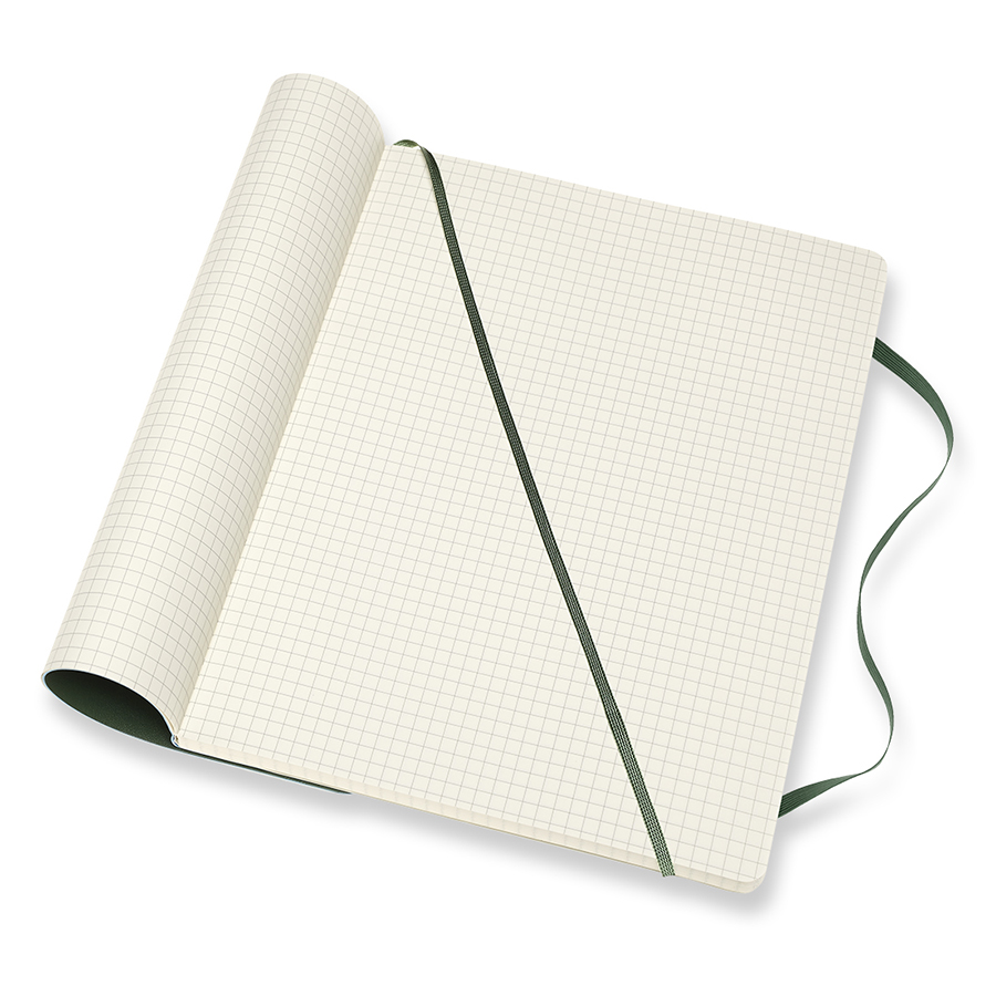 Блокнот Moleskine CLASSIC SOFT XLarge 190x250мм 192стр. клетка мягкая обложка зеленый 1128074 - Вид №2