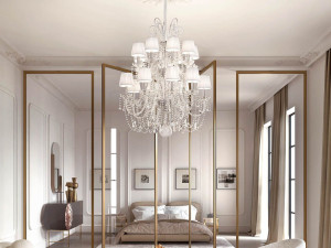 Подвесной светильник с кристаллами