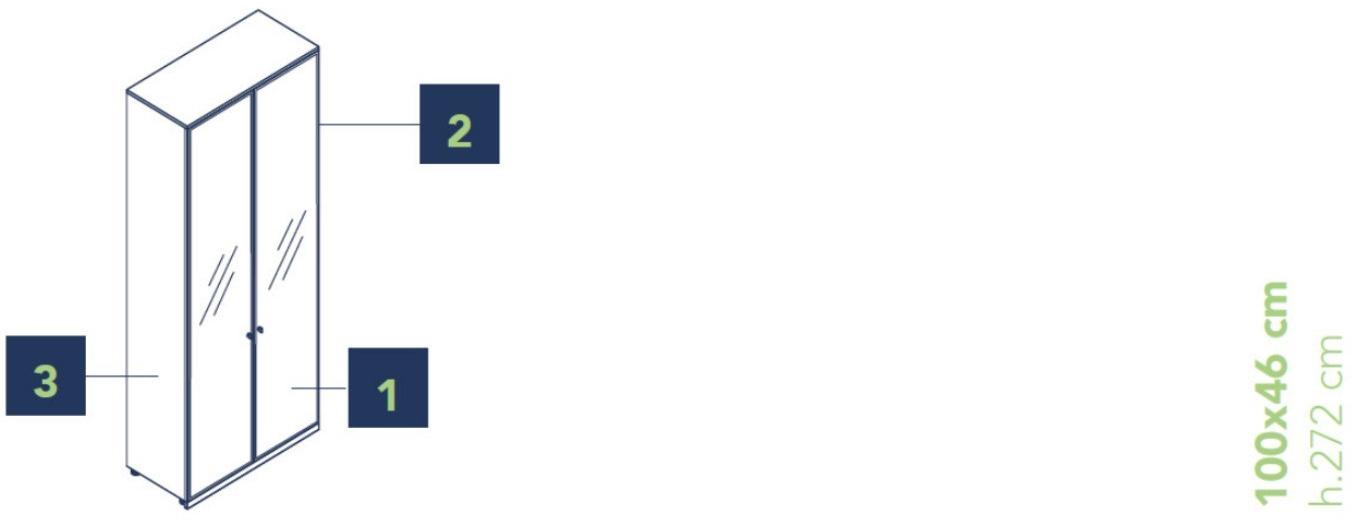 Bralco Модульный офисный книжный шкаф из закаленного стекла Take off sun-id-1506681 - Вид №4