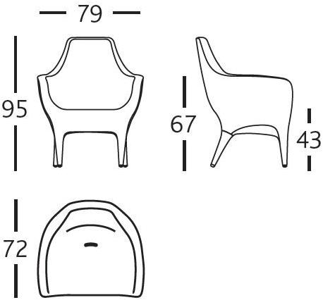 BD Barcelona Design Кресло с мягкой обивкой из тафтинга Showtime sun-id-1416981 - Вид №5