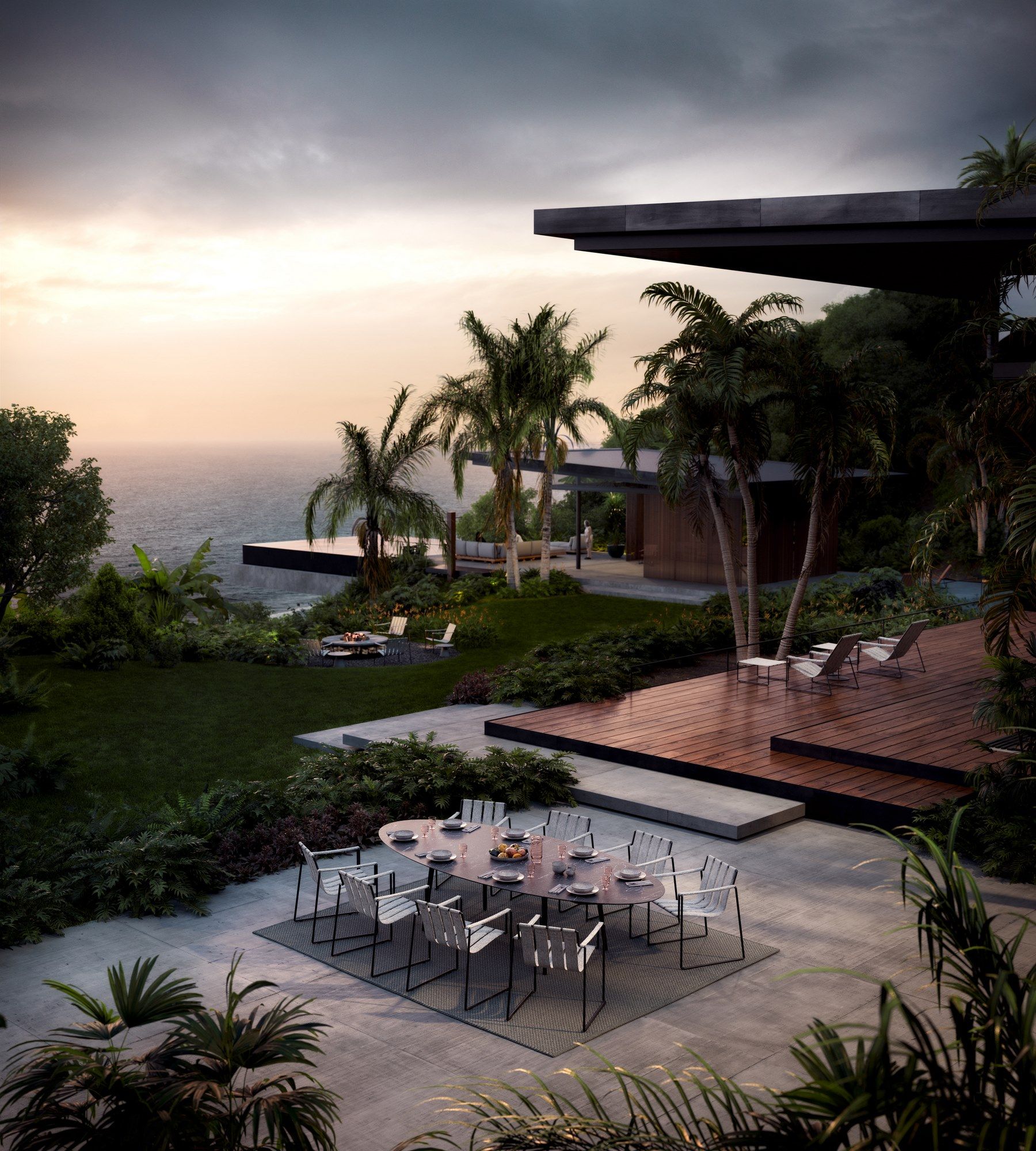 Ткань сани сад стул с подлокотниками Royal Botania Strappy ARCH-00089891 - Вид №3