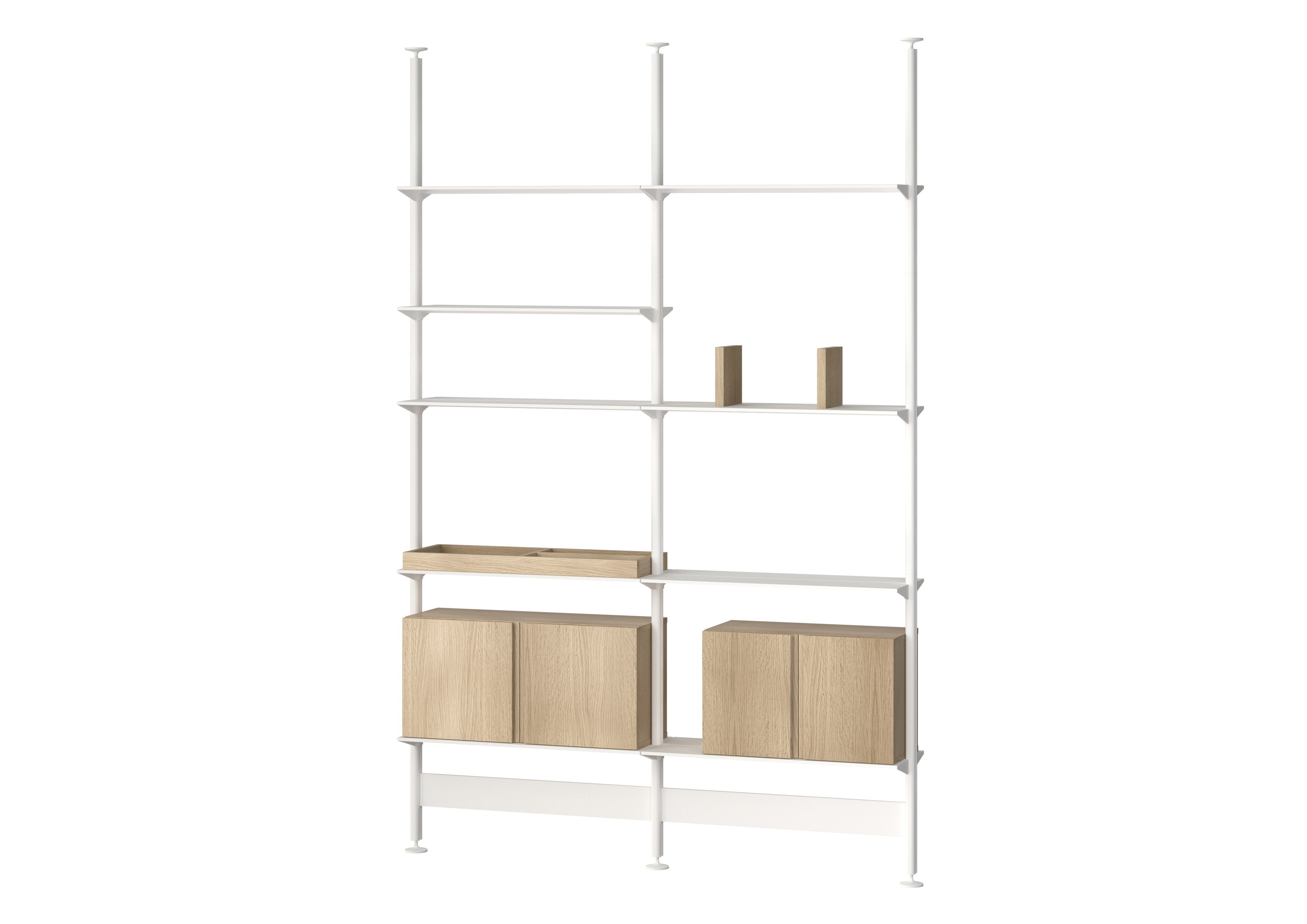 Книжный шкаф из алюминия и дерева с креплением пол-потолок String Furniture Pira ARCH-00102553 - Вид №3