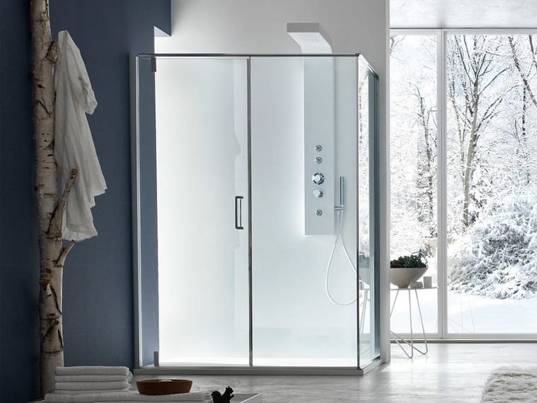 Стеклянная угловая душевая кабина с поворотной дверью ARCOM S6 ARCH-00081437