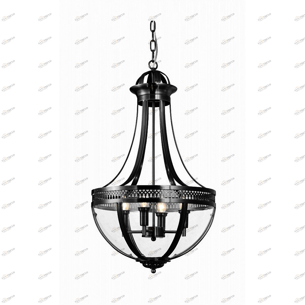 Подвесной светильник Capitol 6 black от Delight Collection KM0287P-6 DELIGHT COLLECTION ДИЗАЙНЕРСКИЕ 243669 Прозрачный;черный 
