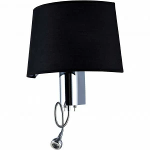 Бра с абажуром и лампой для чтения черное Nola 2066/02/02W STILFORT NOLA 00-3930757 Черный
