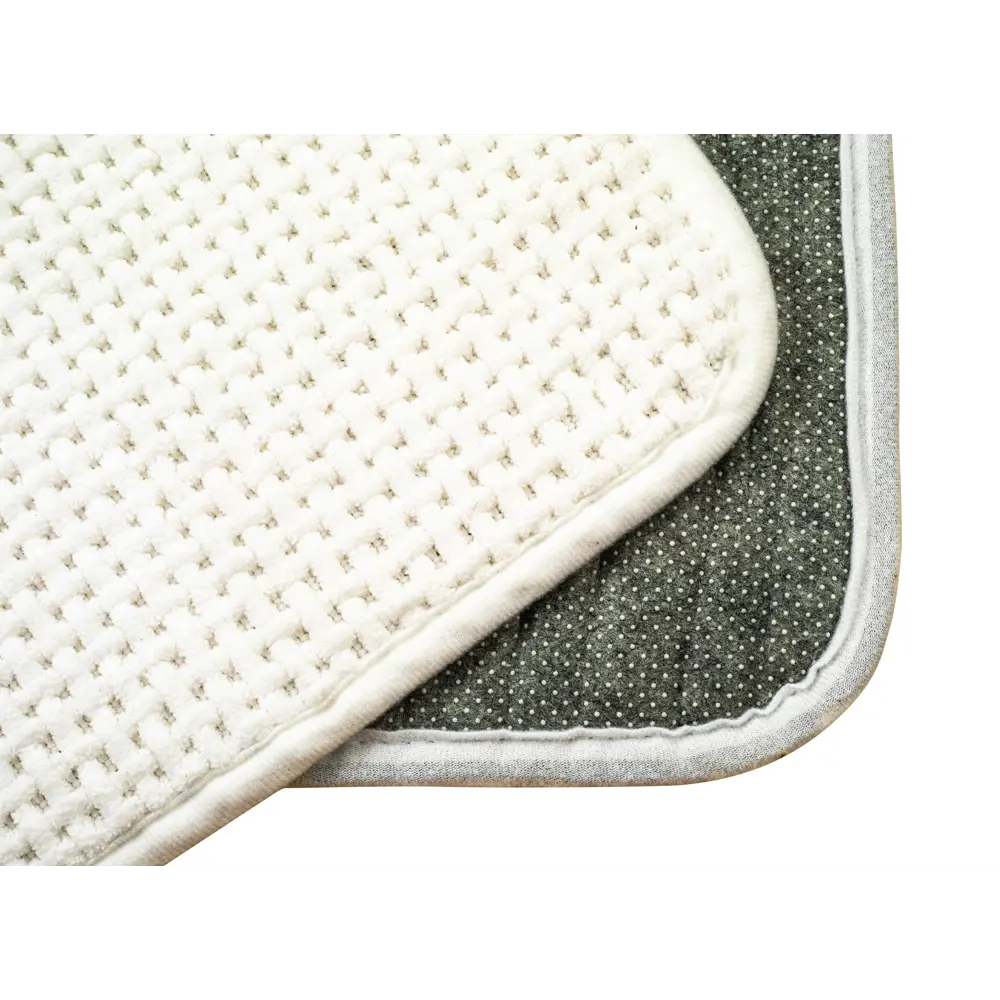 Коврик для ванной SWENSA Slot - мягкий и безопасный белый 50x80 см 89379351 STLM-1490264 - Вид №1