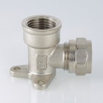 VTm.354.N.002005 Фитинг обжимной – угольник с креплением (водорозетка) Valtec 20 мм х 3/4"  - Вид №8