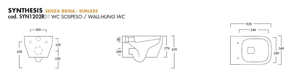 Туалет висит в витрине без бриды Olympia Ceramica Synthesis Eco ARCH-00041743 - Вид №7