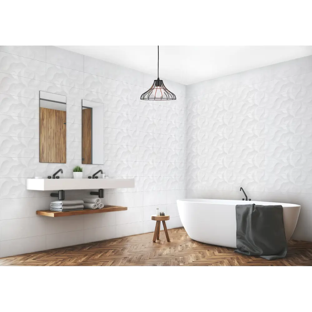 Комплект стеновых панелей ПВХ Лепестки светлый 2700x375x8 мм 2.025 м² 2шт VENTA STLM-2152467 - Вид №2