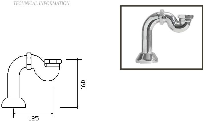 BLEU PROVENCE Сифон для ванны  Sif01cr  - Вид №1