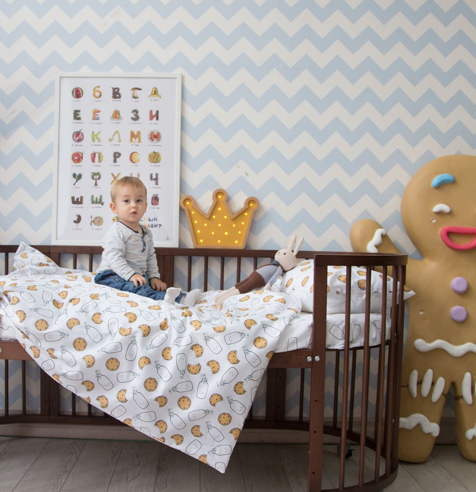 Комплект детского постельного белья "Печеньки с молочком" VAMVIGVAM  282087 Белый;бежевый Santreyd  - Вид №1