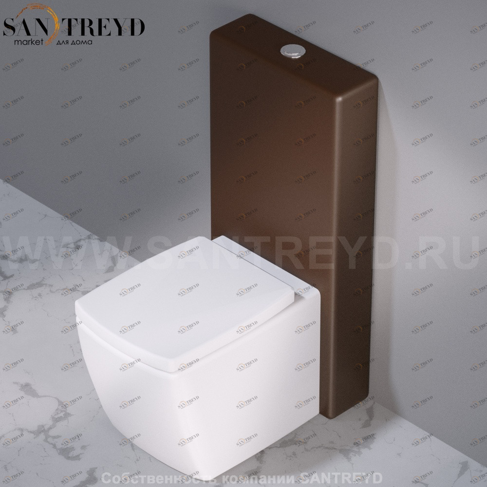 C301107 Компакт унитаз с бачком Коричневый A. e T. Italia WALL Италия AeT ITALIA