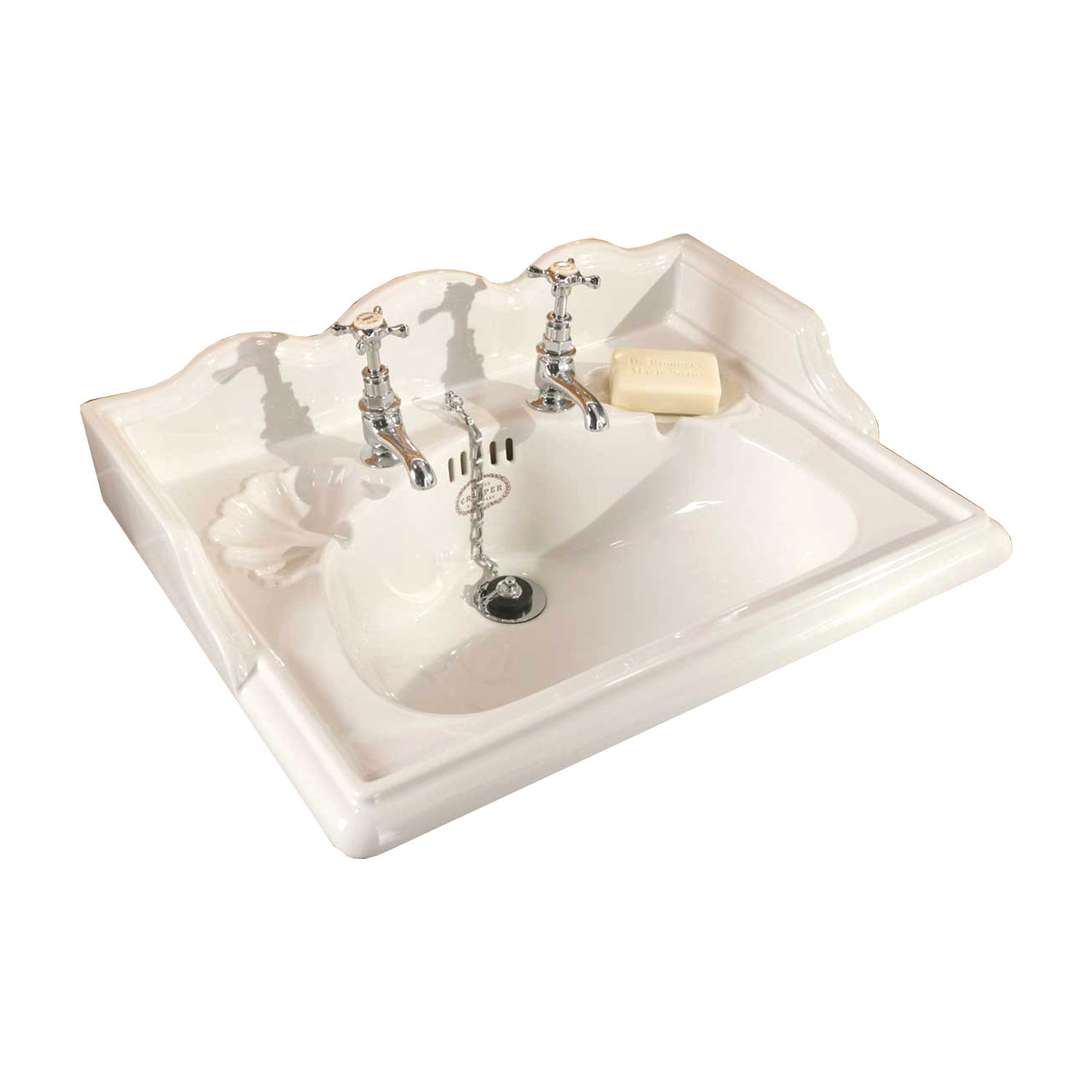 TCBA1MBSWH Набор для раковины Marlborough 1 560 мм, белый Thomas Crapper 