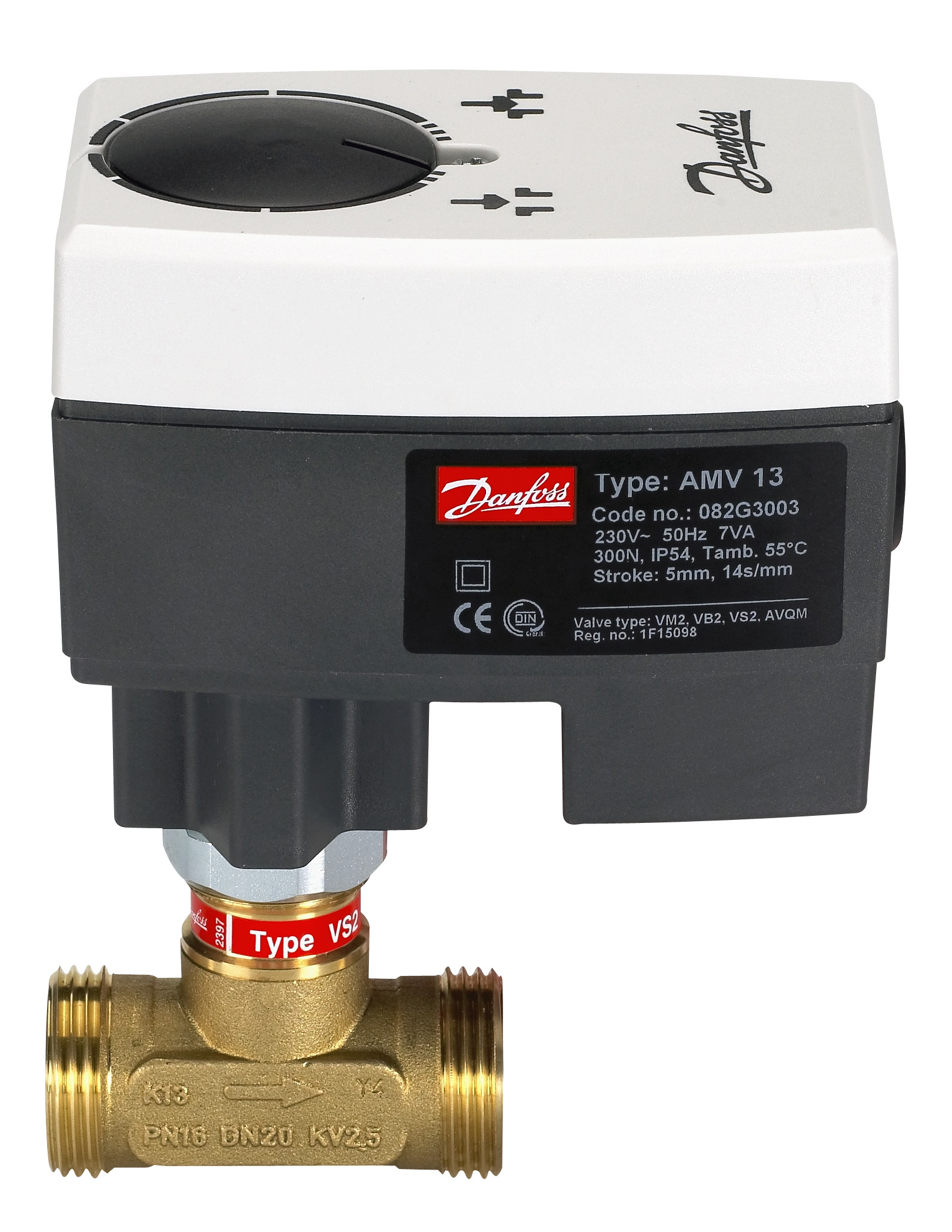Danfoss Редукторные электроприводы с трехпозиционным управлением Электропривод импульсный AMV33 230B 082G3013  - Вид №17