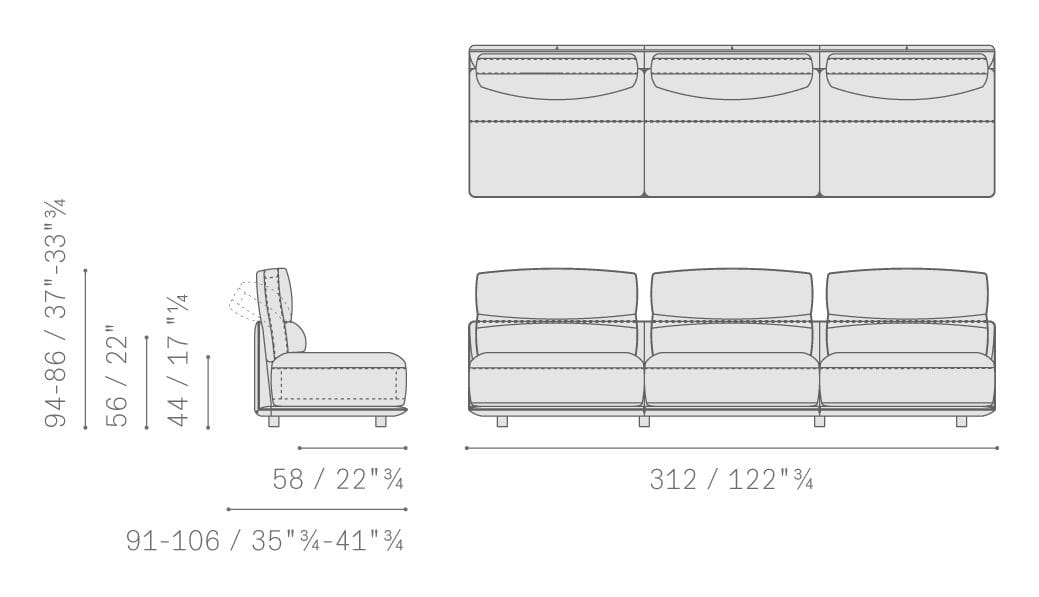 Кожаный модульный диван Poltrona Frau коллекция - диваны и кресла ARCH-00076677 - Вид №12