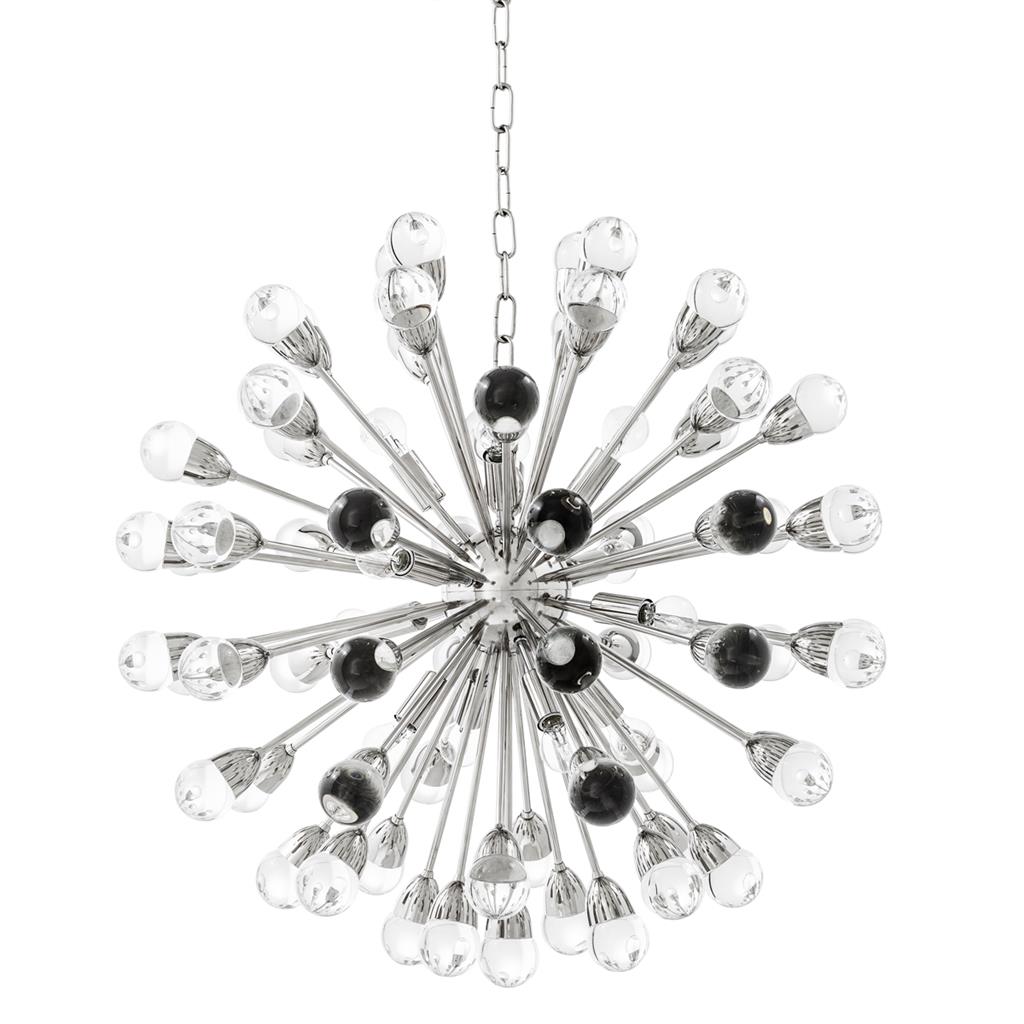 Люстра 110703 от Eichholtz прозрачная/никель EICHHOLTZ ДИЗАЙНЕРСКИЕ, ШАР 246863 Прозрачный;никель  - Вид №1