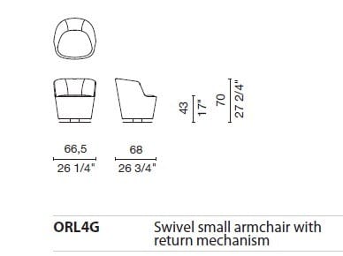 Вращающееся кресло CAPPELLINI Orla ARCH-00004841 - Вид №2