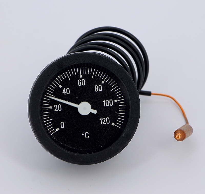 Термометр биметаллический дистанционный 52мм с капилярной трубкой 1000мм EMMETI 80 град.C 00622056 - Вид №2