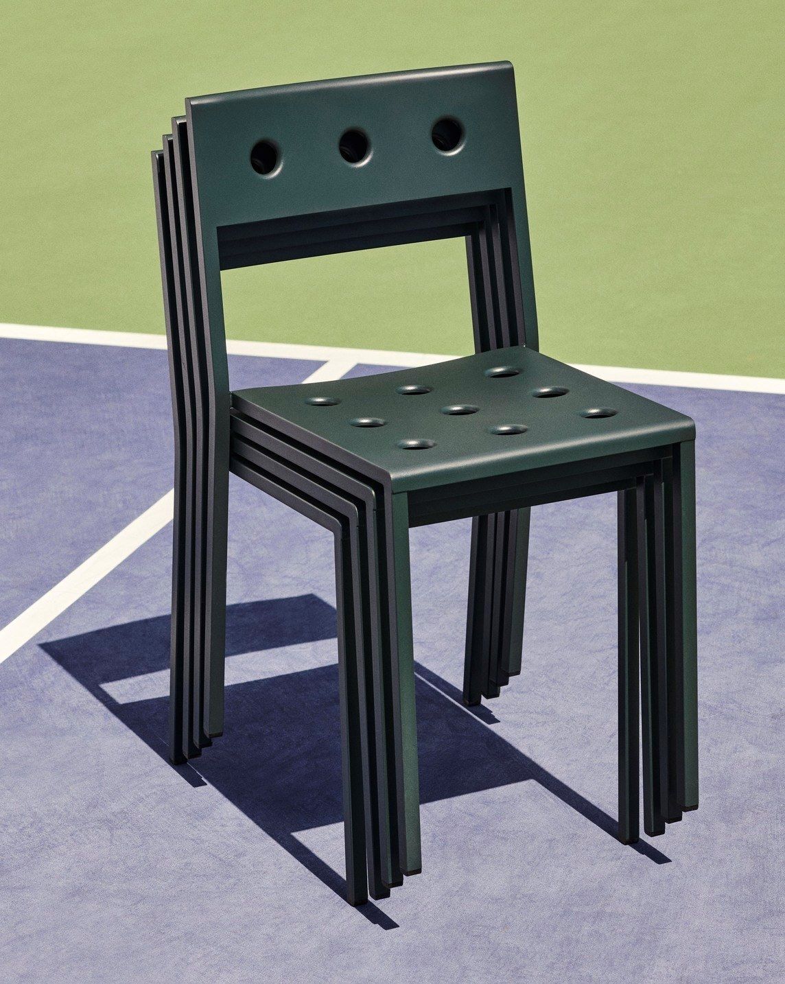 Стальной стул с порошковым покрытием с открытой спинкой Hay балкон ARCH-00152024 - Вид №18