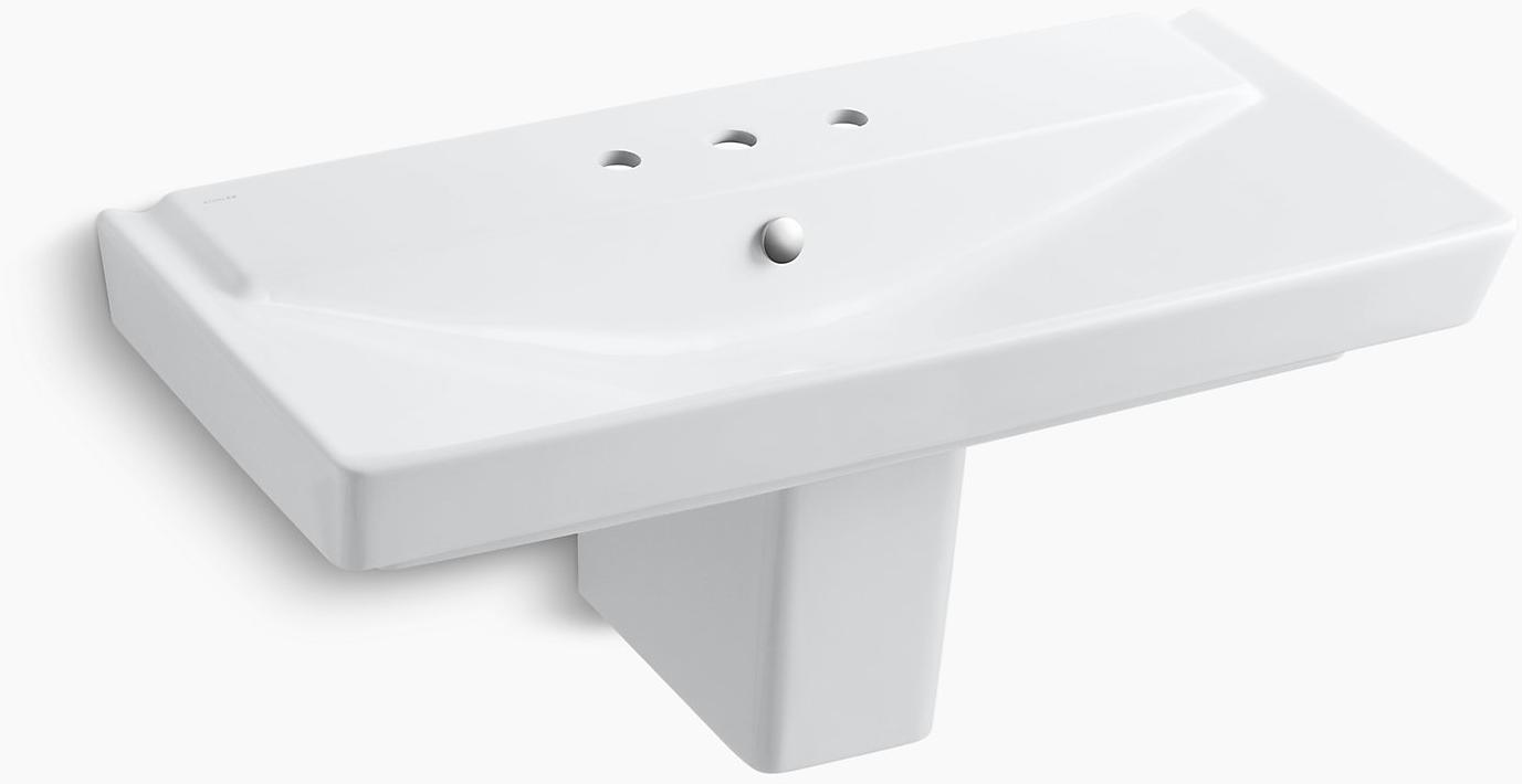 K-5148-8-0 Подвесная раковина настенная прямоугольная Kohler  белая 