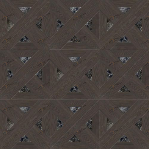 Художественный паркет Da Vinci Щитовой Со Вставкой Камня 26-010 Дуб (Гладкая) 500х500 мм 26010010