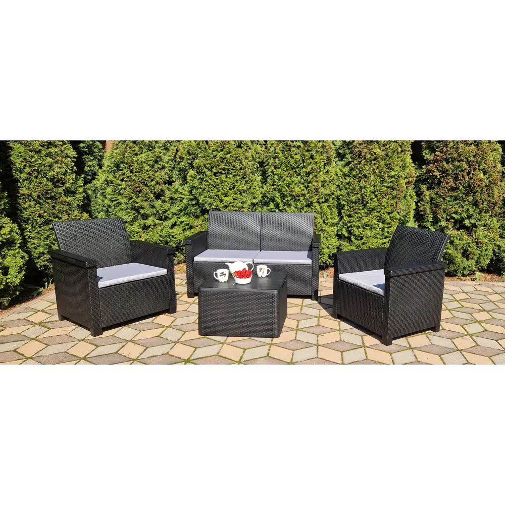 Кресло садовое Naterial Basegi полипропилен цвет темно-серый STLM-2182803 - Вид №6