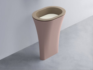 AMLA65-AN+AMPILO-TL+AMCOLO-CP Раковина Amedeo Ovale отдельностоящая cielo Enjoy + Amedeo