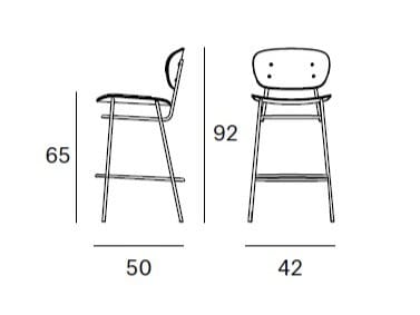 Высокий табурет с мягкой подкладкой из ясеня Blasco&Vila Fosca ARCH-00070708 - Вид №20