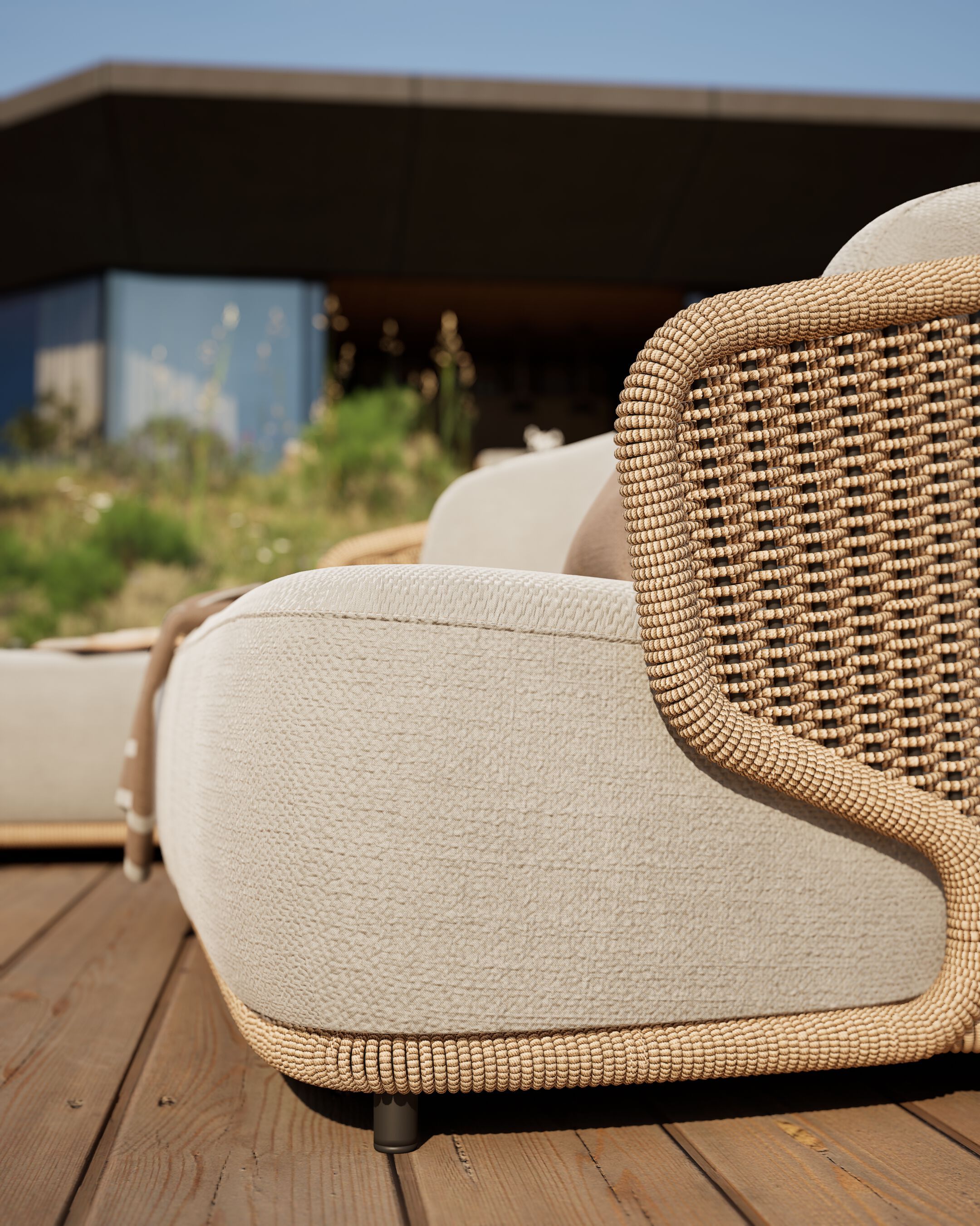 3-местный тканевый садовый диван DRIGANI Aura ARCH-00035209 - Вид №3