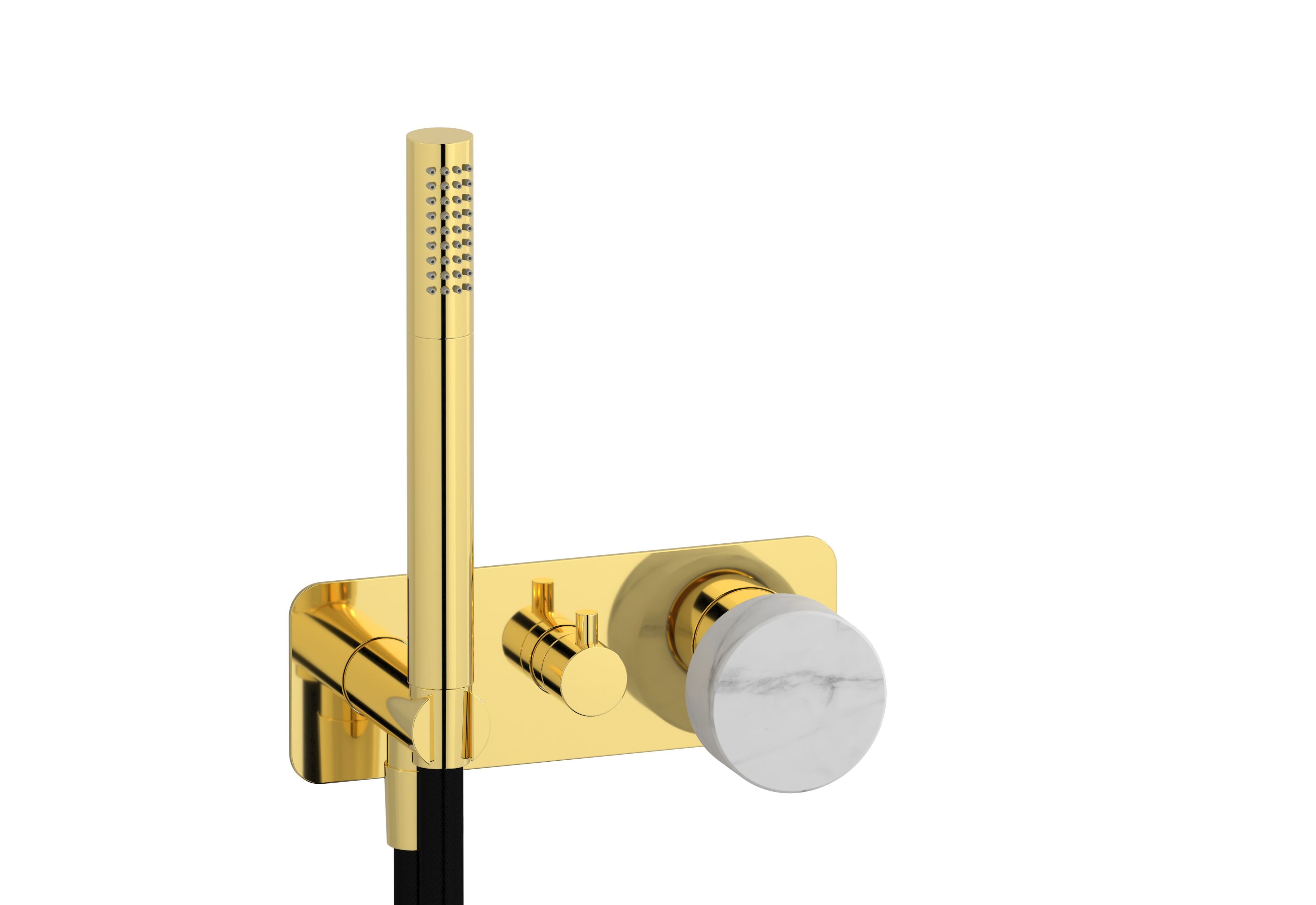 Смеситель для душа с 3 отверстиями из мрамора с ручным душем IB мрамор + мрамор Elle ARCH-00100766 - Вид №13