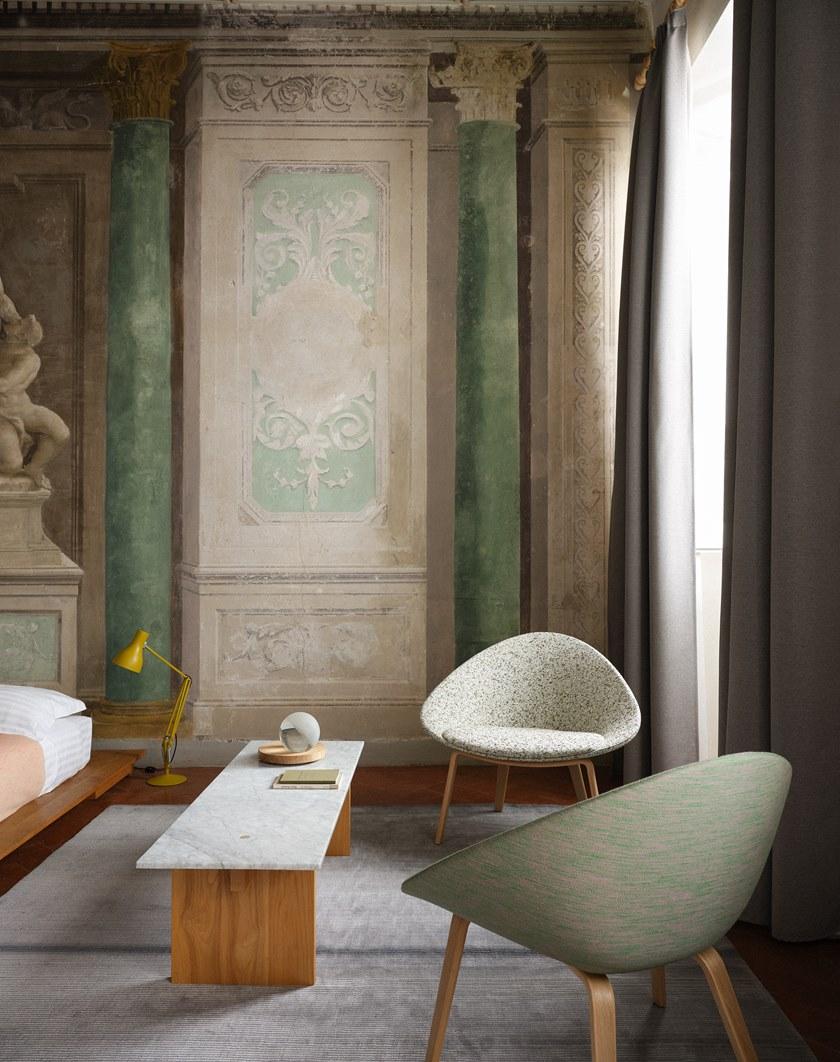 arper Кресло из ткани, ножки из полипропилена и фанеры Adell sun-id-1382525 - Вид №5