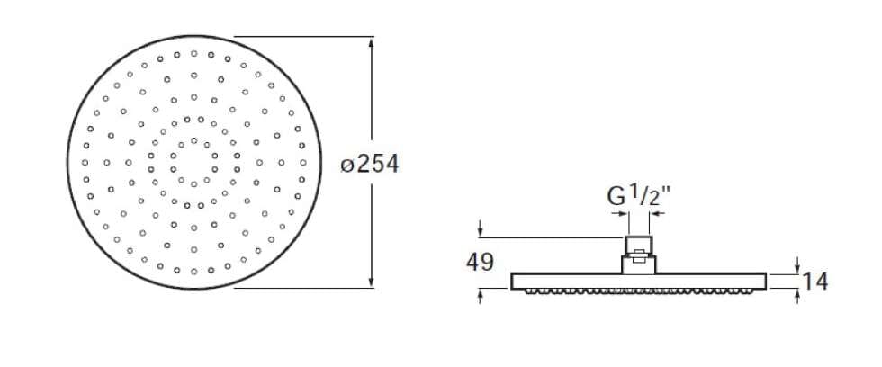 Круглая душевая головка с системой защиты от накипи Roca RAINSENSE 5B2250 ARCH-00088367 - Вид №15