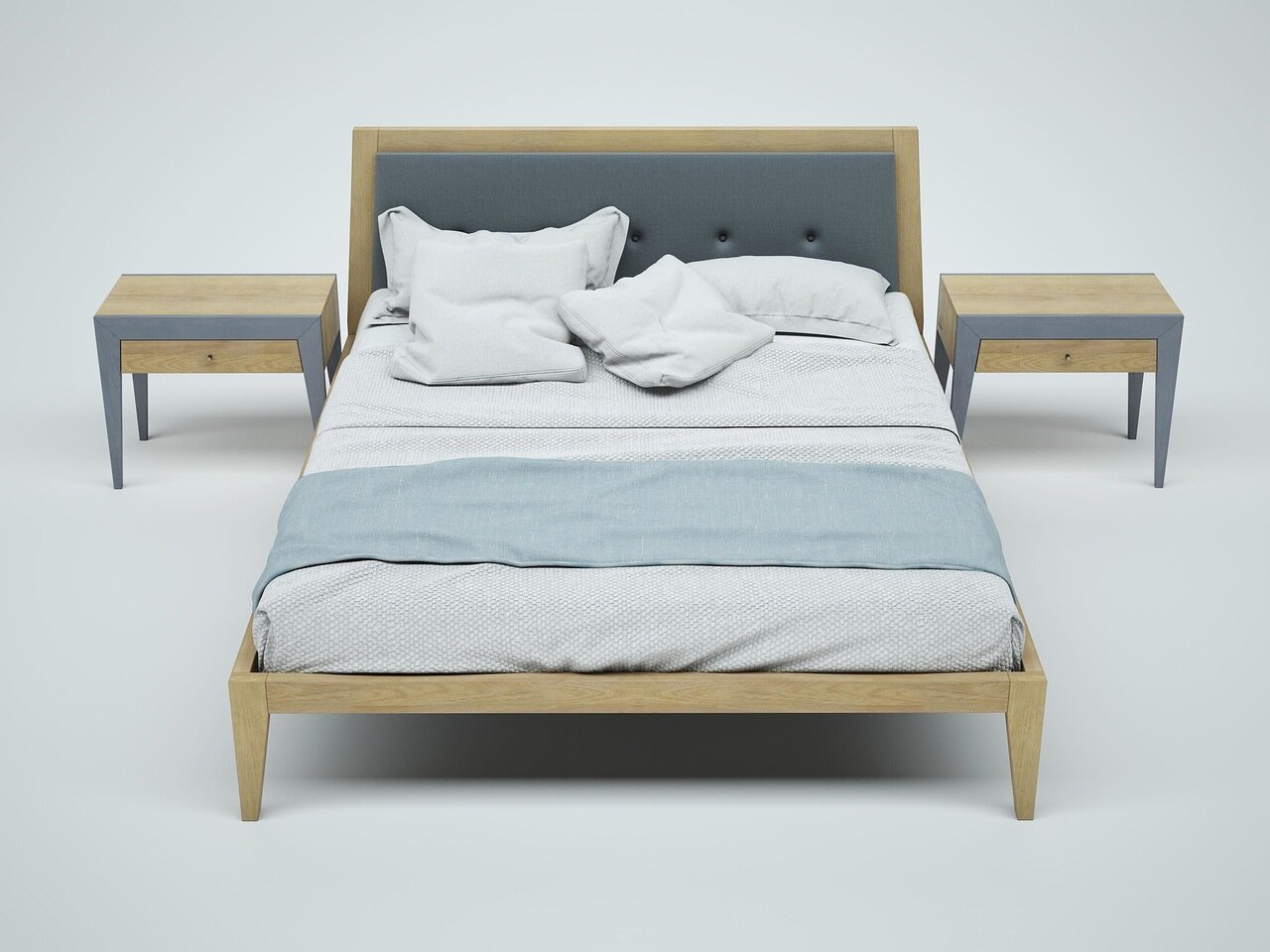 Кровать двуспальная 160x200 светло-коричневая Fly new BRAGIN DESIGN ДИЗАЙНЕРСКИЕ 256409 Бежевый  - Вид №1