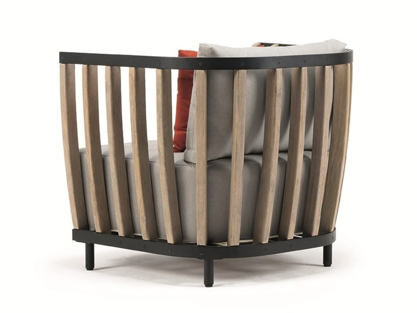 Садовое кресло из тикового дерева с подлокотниками Ethimo ARCH-00134763 - Вид №10