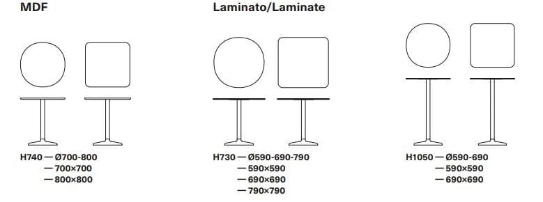 Высокий круглый стол B-LINE FONDA ARCH-00053558 - Вид №2