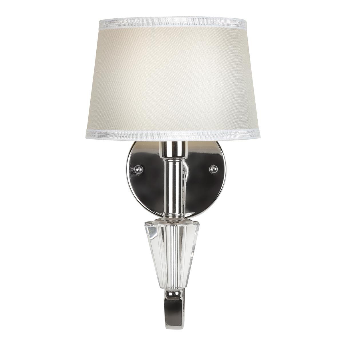 Бра с абажуром бежевое Opera 82177/1B CR ILAMP OPERA 00-3949123 Бежевый;серебро - Вид №1